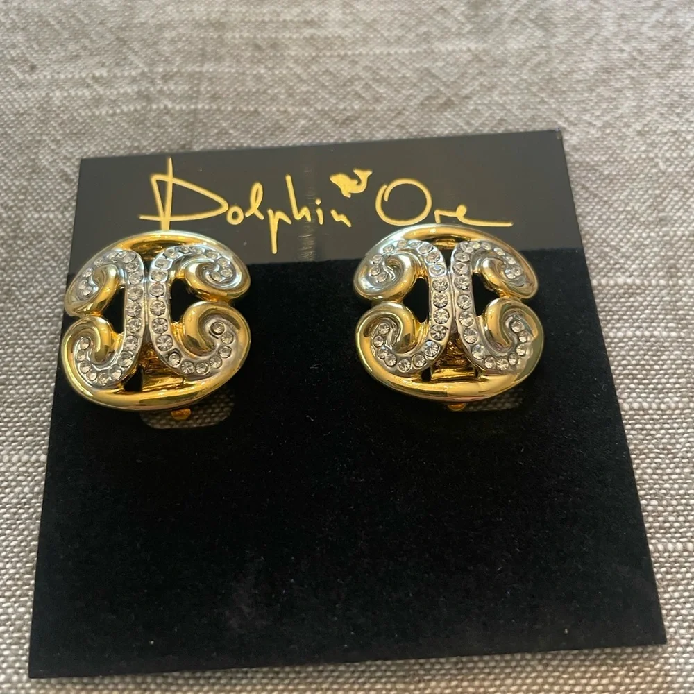 Dolphin Ore Gold and Silver Earrings